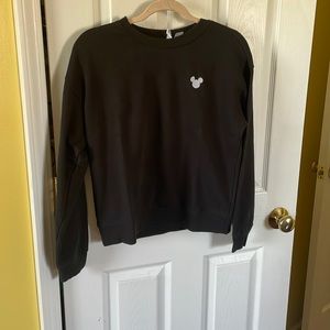 Plain Black H&M Mickey Mouse Sweatshirt
